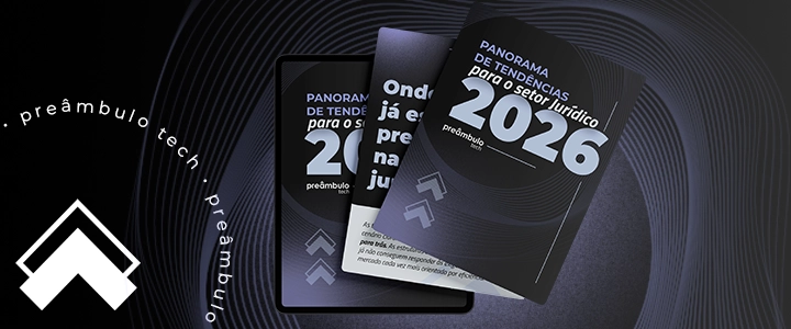 Panorama de Tendências para o Setor Jurídico 2026 com foco em dados, tecnologia e estratégia na advocacia.